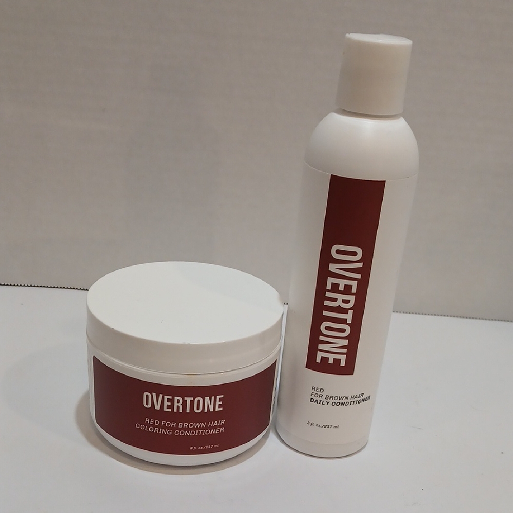 Overtone Red Conditioning Hair Color for Brown Hair - Cream + Bottle Set